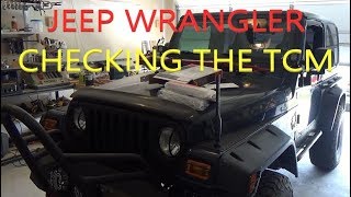 Jeep Wrangler TJ  PCMTCM TESTING  P1603 P1604 P0700 [upl. by Haim163]