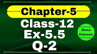 Class 12 Ex 55 Q2 Math  Differentiability  Q2 Ex 55 Class 12 Math  Ex 55 Q2 Class 12 Math [upl. by Aloise]