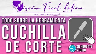 ¿Cómo usar la herramienta cuchilla de corte en Silhouette Studio [upl. by Dinsmore]