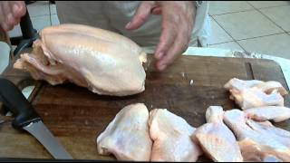 3 Break down a whole chicken by Chef Andros [upl. by Nerty]