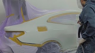 how to Paint a Car Car Spray PaintCar painters painting Tipps abrargermanvlogs [upl. by Yrahca228]