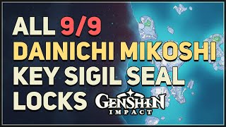 All Dainichi Mikoshi Key Sigil Seal Locks Genshin Impact [upl. by Maddi]