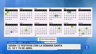 Calendario laboral Comunidad de Madrid 2019 [upl. by Ellehsad]