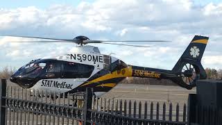 N590ME  Brand New STAT MedEvac H135 T3 Landing [upl. by Tegdirb]