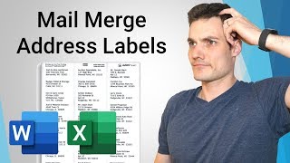 How to Mail Merge Address Labels  Office 365 [upl. by Pollie]