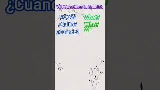 W H Questions in Spanish  learn Spanish Questions [upl. by Ennayelsel638]