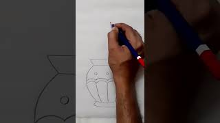 Flower Pot Drawing  shortsvideo drawing sketch youtubeshorts viralshorts easydrawing [upl. by Shulman]