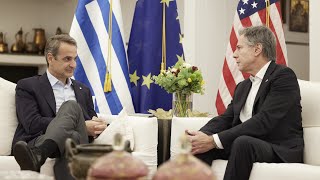 Statements by Prime Minister Kyriakos Mitsotakis and US Secretary of State Antony Blinken [upl. by Zap]