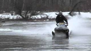 Snowmobile Racing Jet Boat [upl. by Carmon972]