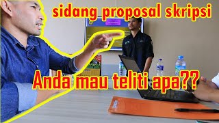 Dosen Milenial  Sidang Seminar Proposal Skripsi buka bukaan rahasia pertanyaan  Full Video [upl. by Ellehcir209]