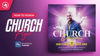 Church Flyer Design Photoshop Tutorial [upl. by Africa930]