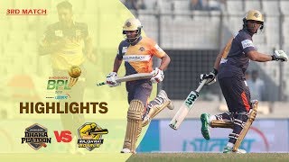 Dhaka Platoon vs Rajshahi Royals Highlights  3rd Match  Season 7  Bangabandhu BPL 201920 [upl. by Jolenta]