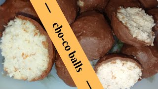 Choco Balls  Coconut Chocolated Balls  Quick amp Easy [upl. by Sharp]