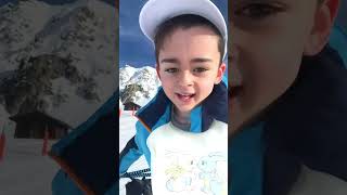 CET ENFANT ESSAYE DE SKIER⛷️🤣shorts humour [upl. by Luaped]