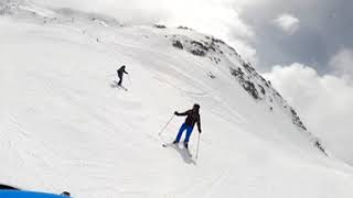 Val Thorens Day 2 Run From VT13 Peclet [upl. by Eamanna]