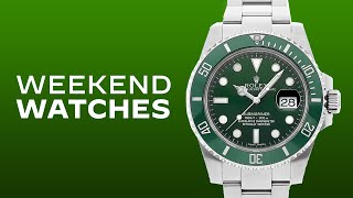 Rolex Submariner Date HULK  My Favorite Green Rolex Reviewed With Patek Omega And More Watches [upl. by Diley]