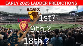 Early 2025 AFL Ladder Predictions [upl. by Munford]