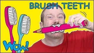 Brush your Teeth Song Story for Kids from Steve and Maggie NEW  Free Speaking Wow English TV [upl. by Niram]