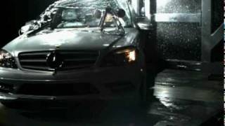 2011 MercedesBenz CClass C300 NHTSA Side Pole Impact [upl. by Naghem]