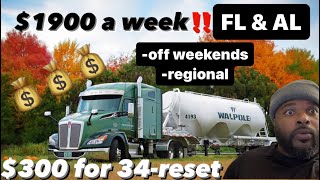 Walpole is PAYING UP TO 1900 a week and 300 for 34hour Resets away from home 😳 trucking [upl. by Grania]