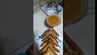 French toast teatimesnacks withcream sweets cooking shorts [upl. by Latsirc264]