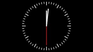 090  Countdown timer  Analog clock on a black background [upl. by Guthry]