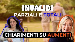 AUMENTO PENSIONI ➡ SPETTANO ANCHE AD INVALIDI parzialitotali [upl. by Byler990]