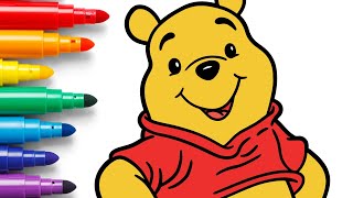 Coloring Winnie the Pooh Fun amp Easy Disney Art for Kids 🍯🎨 [upl. by Nell359]