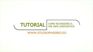 Tutorial  Come richiedere il PIN INPS dispositivo [upl. by Meece330]