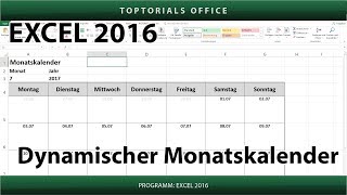 Dynamischen Monatskalender erstellen  Download Excel [upl. by Cutcheon]