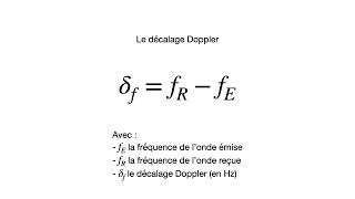 Effet Doppler — Formules à connaître Terminale Spé PhysiqueChimie [upl. by Alemac]