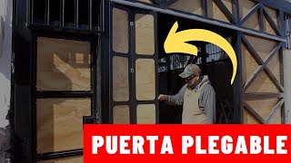 PUERTA PLEGABLE sobre riel de corredera [upl. by Tikna]