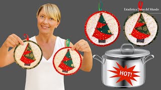 Pot Holders For Christmas  Idea To Sell Or Give As A Gift [upl. by Ecadnac]