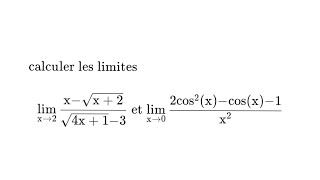 exercice de limites bac svt et PC [upl. by Eimam]