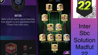 Inter Sbc Serie A Hybrids Madfut 22 Sbc Solutions [upl. by Eioj102]