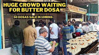 Hyderabads Best Dosa for 35 only  Pure Butter  Pragathi Tiffins  Indian Street Food [upl. by Celie918]