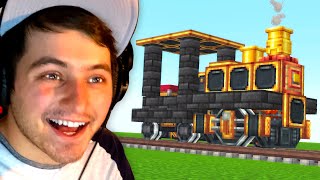 I Built a Working Train in Minecraft [upl. by Nahte]