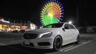 Mercedes Benz AClass W176 Night Drive 仙台港～地下鉄東西線 荒井駅まで [upl. by Keyek138]