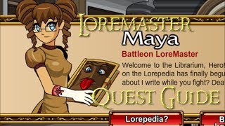 AQW Loremaster Quests  join librarium FULL WALKTHROUGH [upl. by Lehcin407]