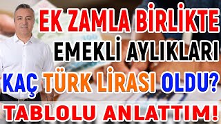 Zamlı Emekli Maaşlarınız Kaç Türk Lirası Oldu Tüm Maaşları Tablo ile Anlattım [upl. by Yehc247]