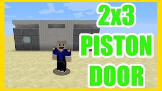 Simple Minecraft Flush Piston Door 2x3 EASY  LEARN REDSTONE [upl. by Weissberg]