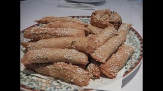 SMALL OLIVE PIES quotΕλιοπιτάκιαquot STAVROS KITCHEN  GREEK AND CYPRIOT CUISINE [upl. by Fenella907]