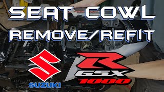 How to remove and refit the rear fairing seat cowl frame cover assy  Suzuki GSXR 1000 K4 [upl. by Rinaldo107]