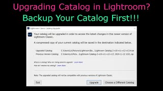 Steps to Upgrading Lightroom Catalog  What the options are [upl. by Nierman]