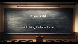 Calculating the Labor Force [upl. by Ellenej]