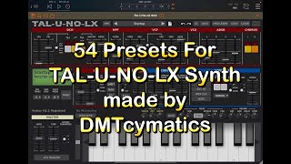 TALUNOLX 80s Synthesizer  54 Epic Presets by DMTcymatics  Lets Check Them Out  iPad Demo [upl. by Elga923]