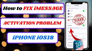 how to fix imessage activation error on iphone ios 18how to fix imessage activation error iphone [upl. by Elleiram]