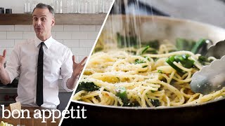 Adam Makes Cacio e Pepe the New Way  Bon Appétit [upl. by Larok]