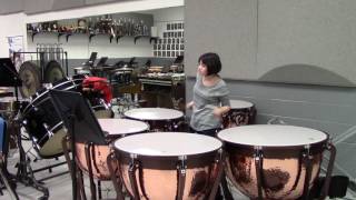 Etude 1 from Vic Firth Solo Timpanist performed by Gina Moy [upl. by Webb]