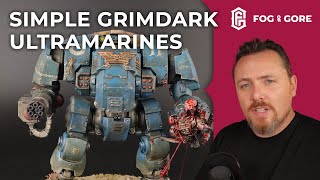 Grimdark Ultramarine Redemptor Dreadnought painting tutorial [upl. by Creighton928]